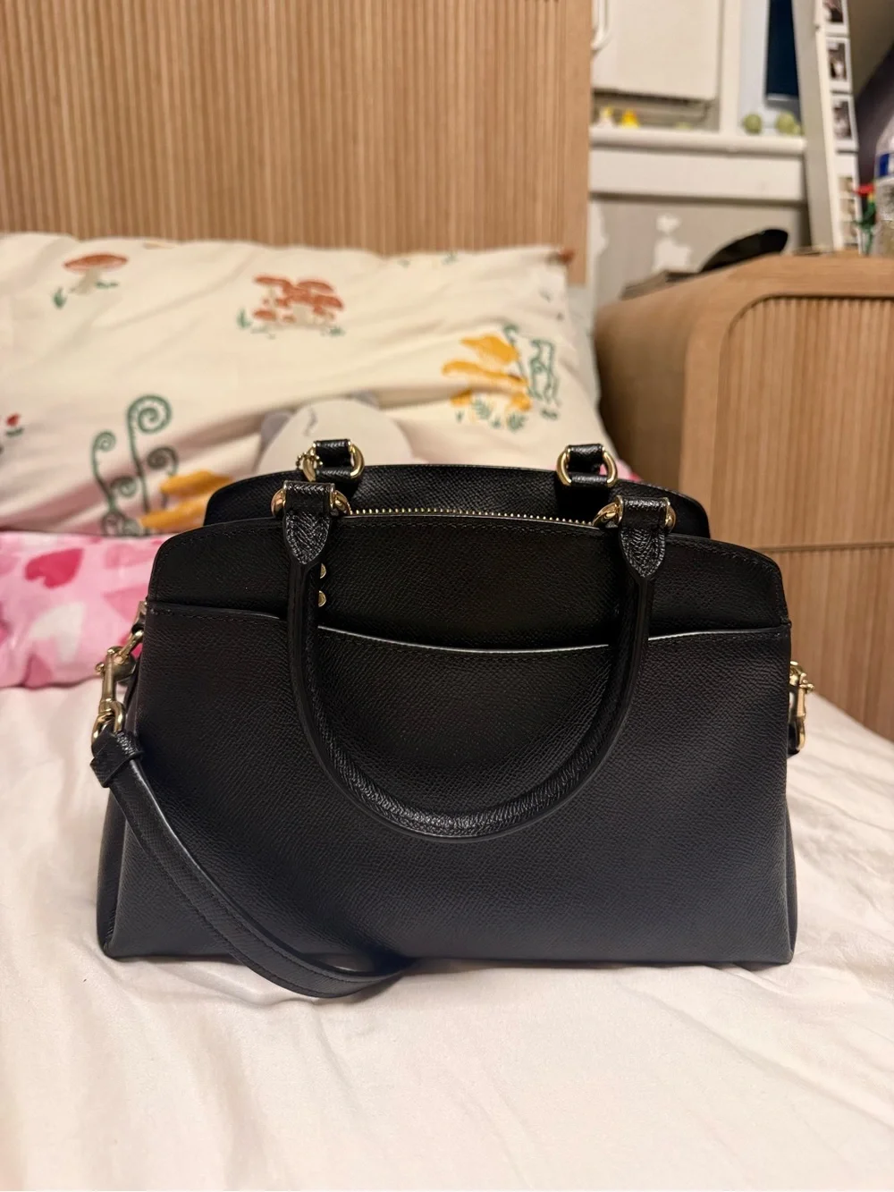 Coach black leather